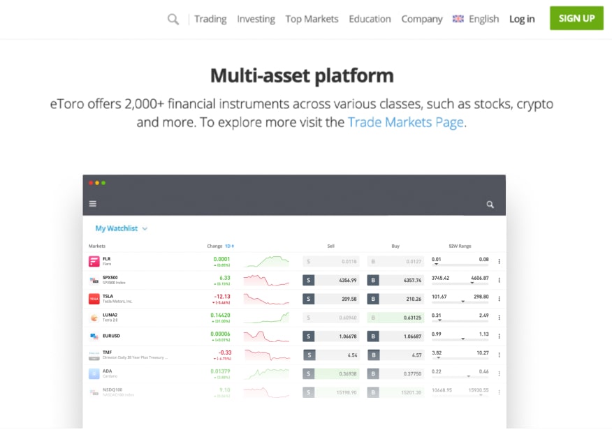 cryptotrade user interface