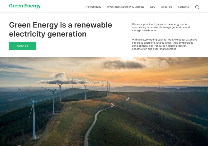 green energy user interface