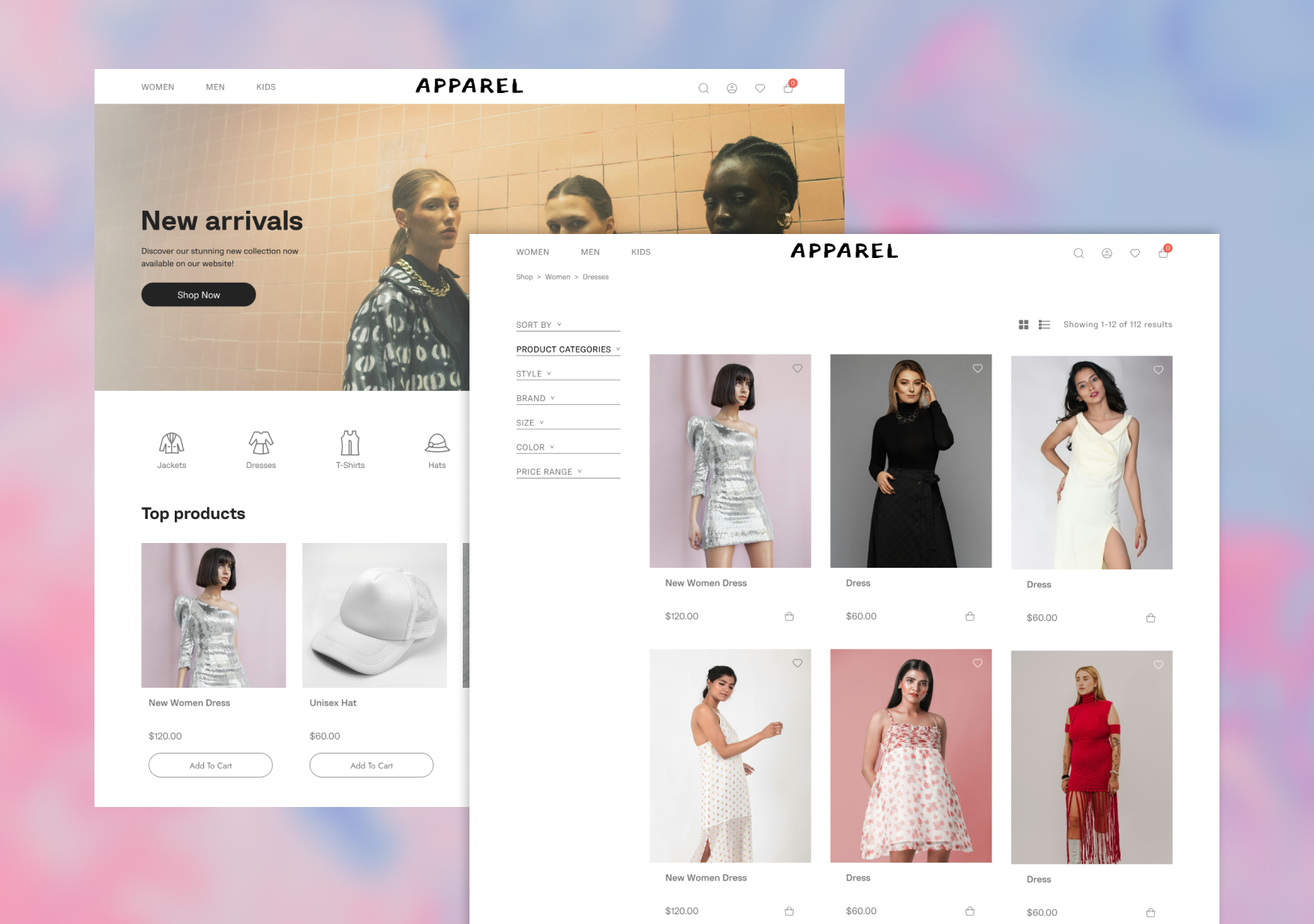 apparel user interface