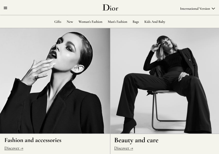 dior user interface