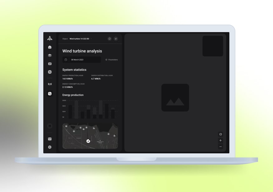 drone analytics wireframes