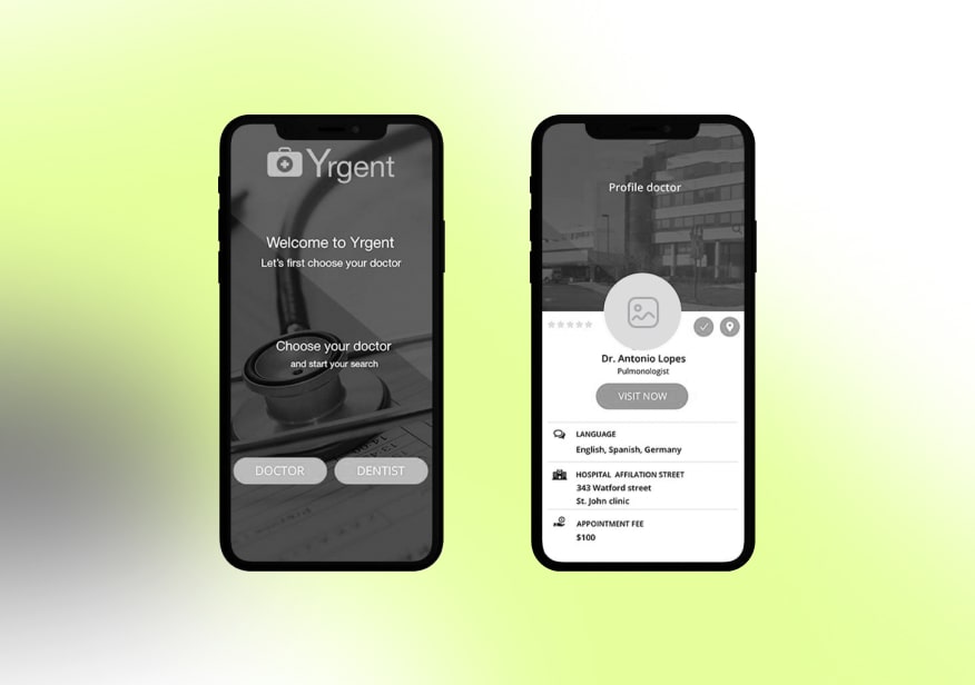 yrgent wireframes