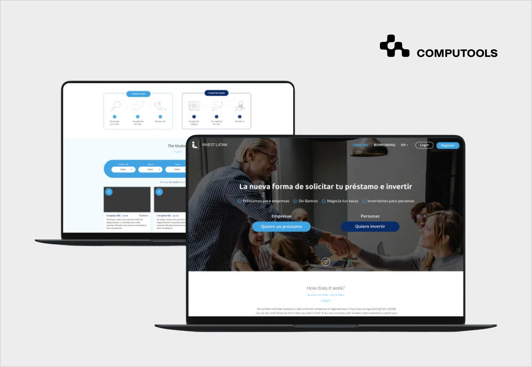 Invest Latam case study screens